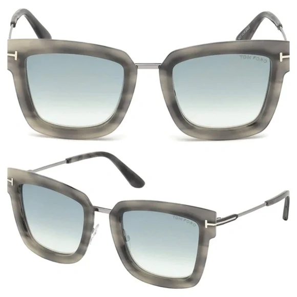 New Tom Ford Lara-02 Grey Square Sunglasses - Picture 8 of 16
